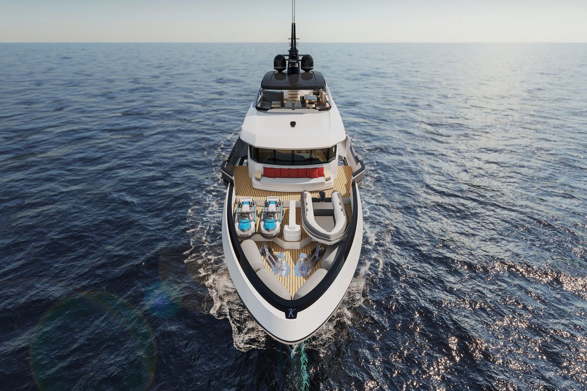 KANDO 110, a 2028 Ava Yachts 35.1m motor yacht for sale, bow