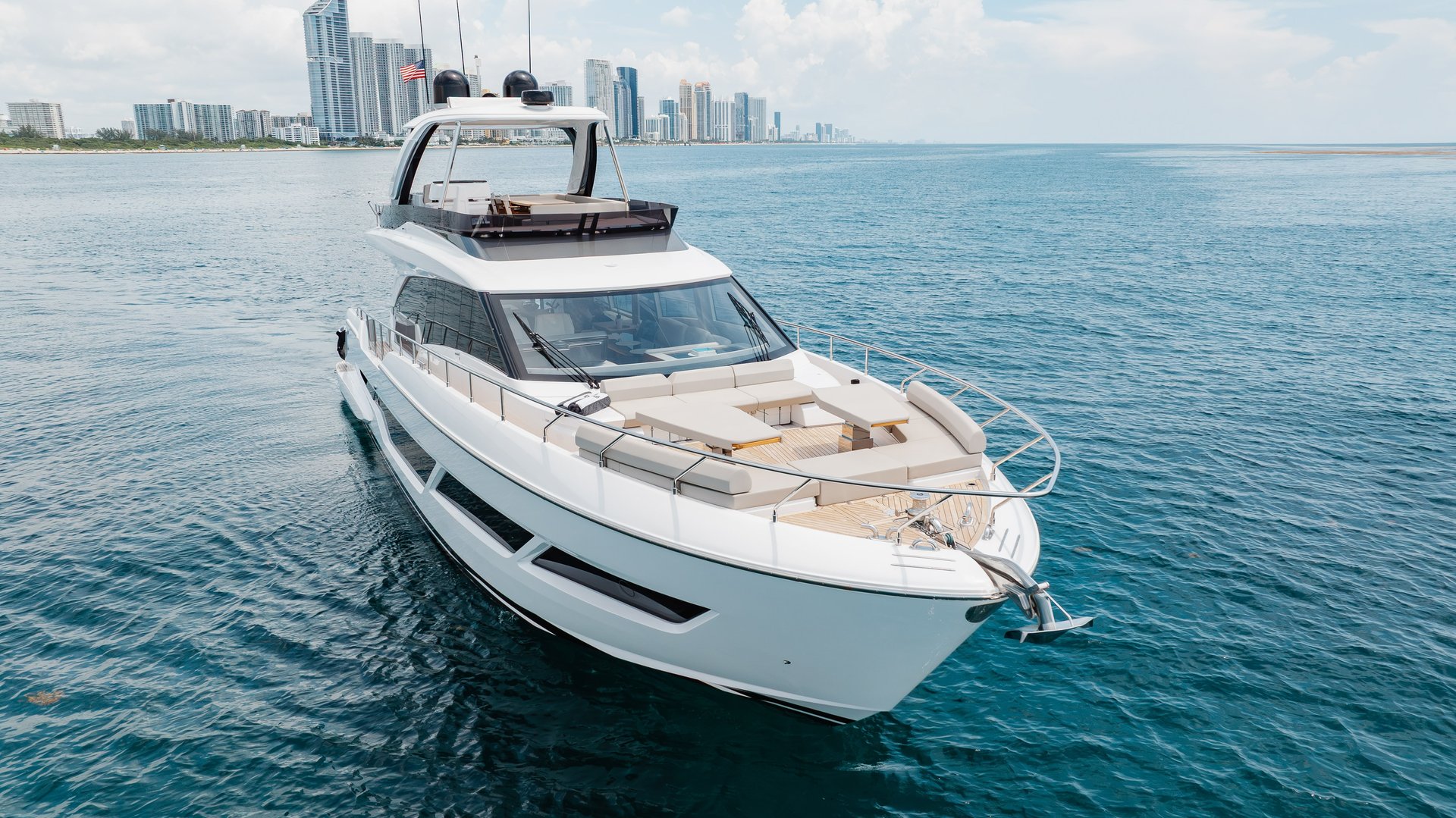 "KATRIN I", a 2025 Ferretti Yachts 20.42m motor yacht for sale, bow