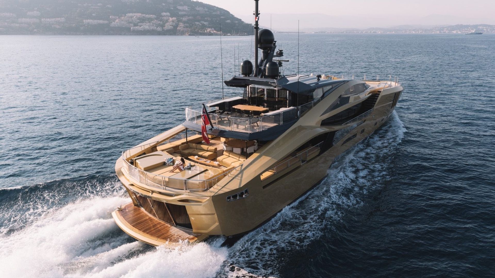 "KHALILAH", a 2015 Palmer Johnson 49m motor yacht for charter, stern