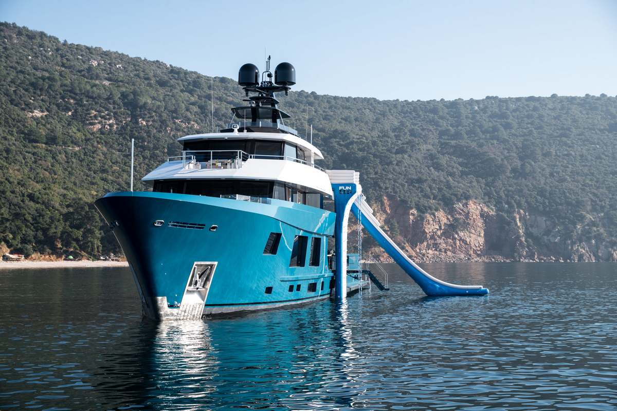 "KING BENJI", a 2024 DUNYA YACHTS 47m motor yacht for charter, bow