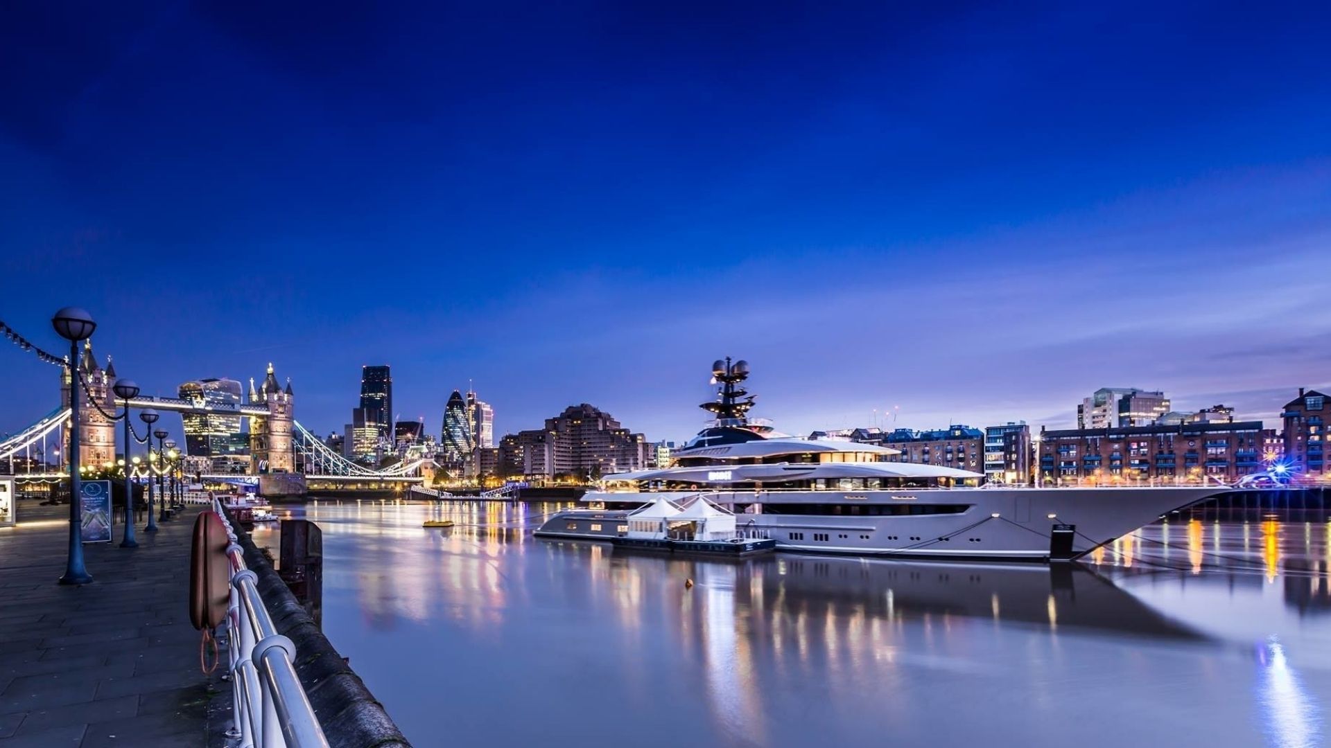 "WHISPER", a 2014 Lurssen 95.2m motor yacht for charter, night