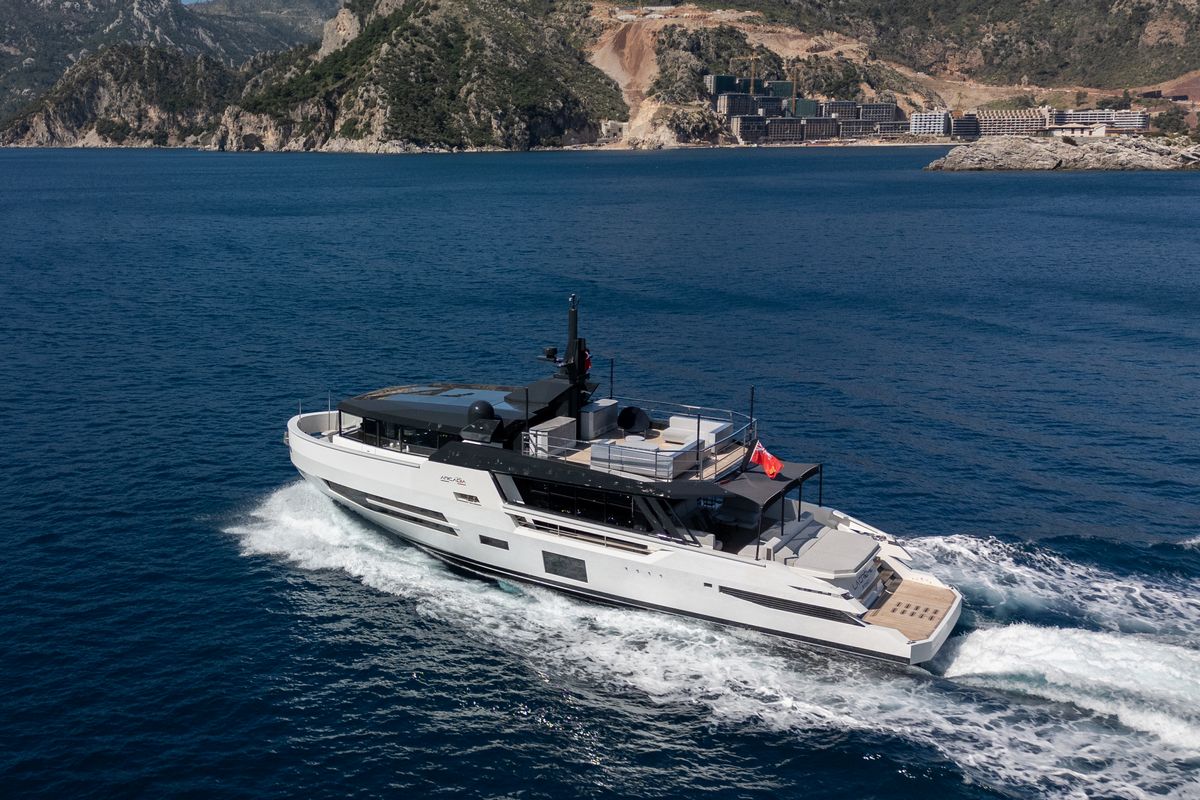 "LA CREME", a 2023 23.98m motor yacht for sale, profile port