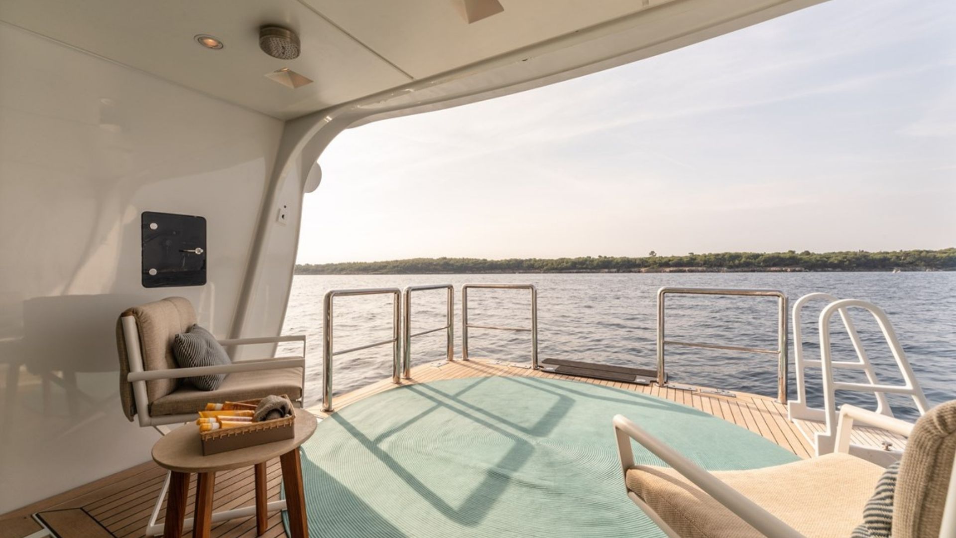 "AHS", a 2005 Oceanco 66m motor yacht for charter, aft deck