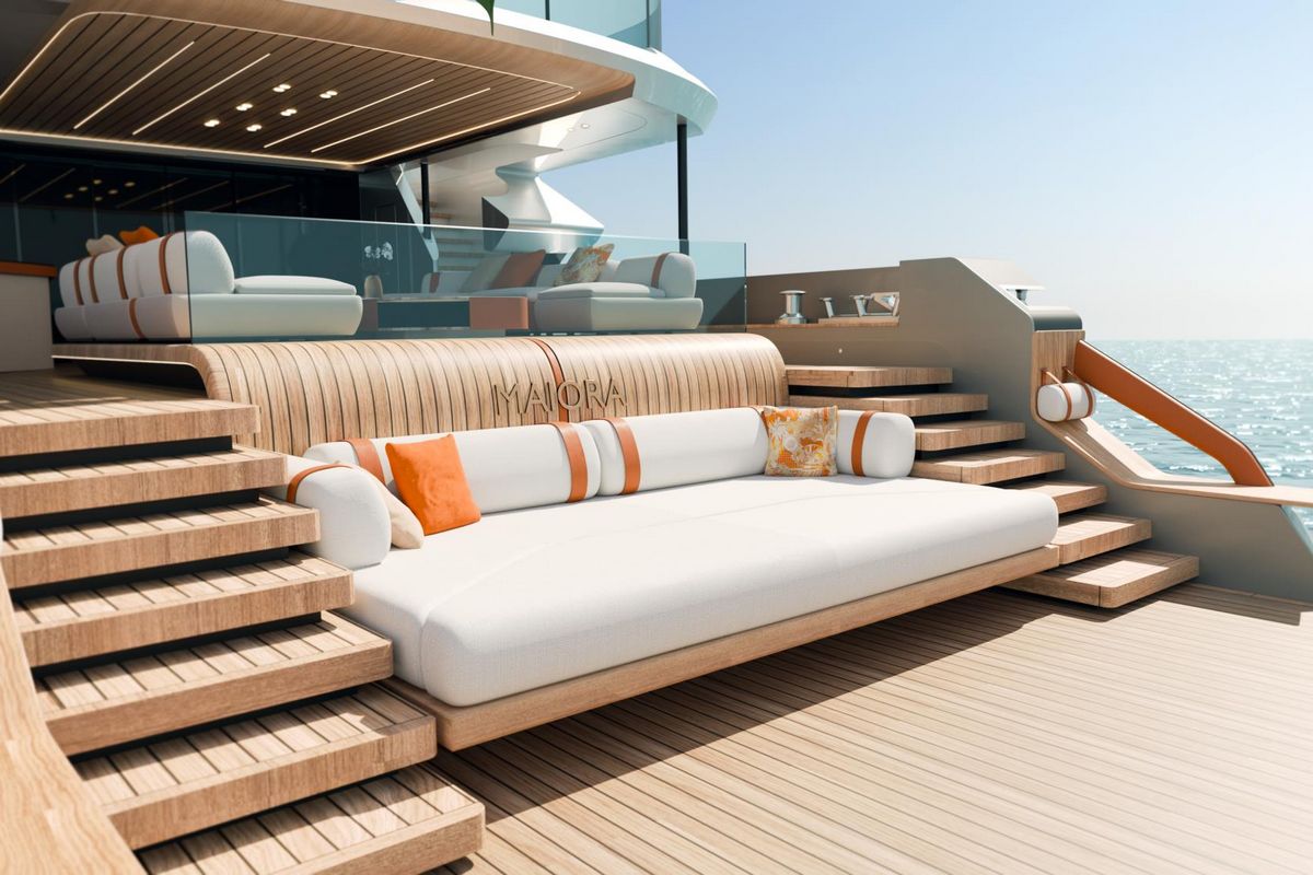 MAIORA 36 EXUMA, a 2028 MAIORA 36.9m motor yacht for sale, beach club