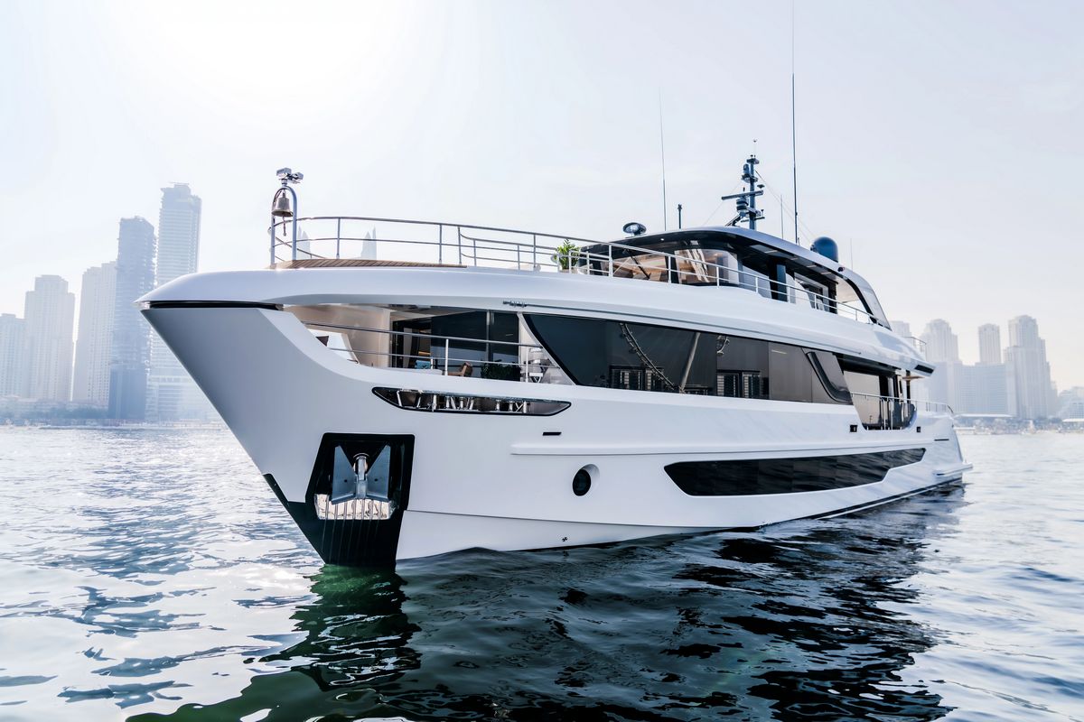 MAJESTY 100 TERRACE, a 2028 Majesty 32.25m motor yacht for sale, bow