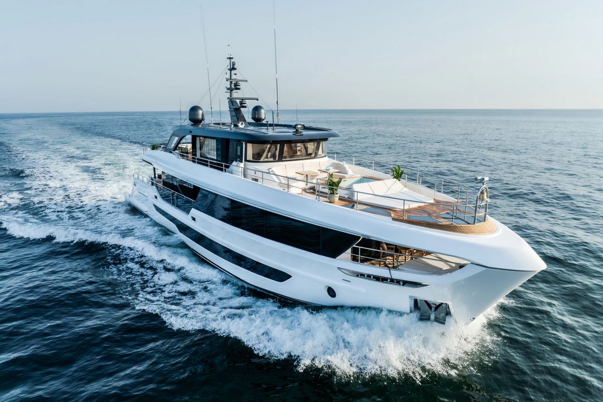 MAJESTY 100 TERRACE, a 2028 Majesty 32.25m motor yacht for sale, running