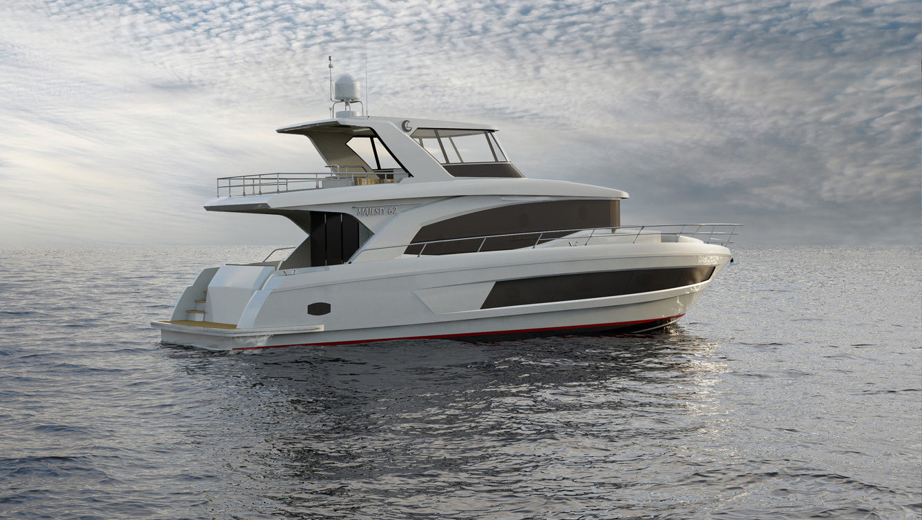 MAJESTY 62 MALDIVES, a 2027 Majesty 18.78m motor yacht for sale, bow