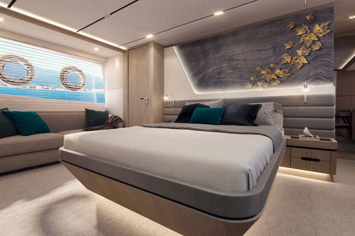 MAJESTY 72, a 2027 Majesty 21.99m motor yacht for sale, master cabin