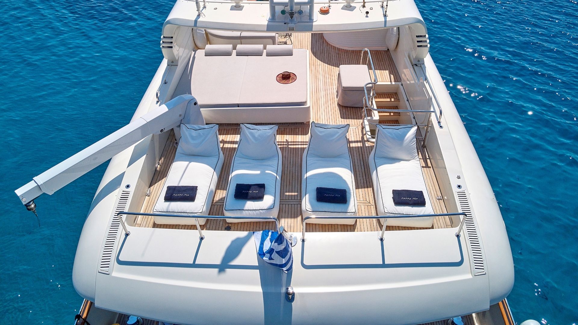 "MAMMA MIA", a 2008 Canados 33.88m motor yacht for charter, aerial