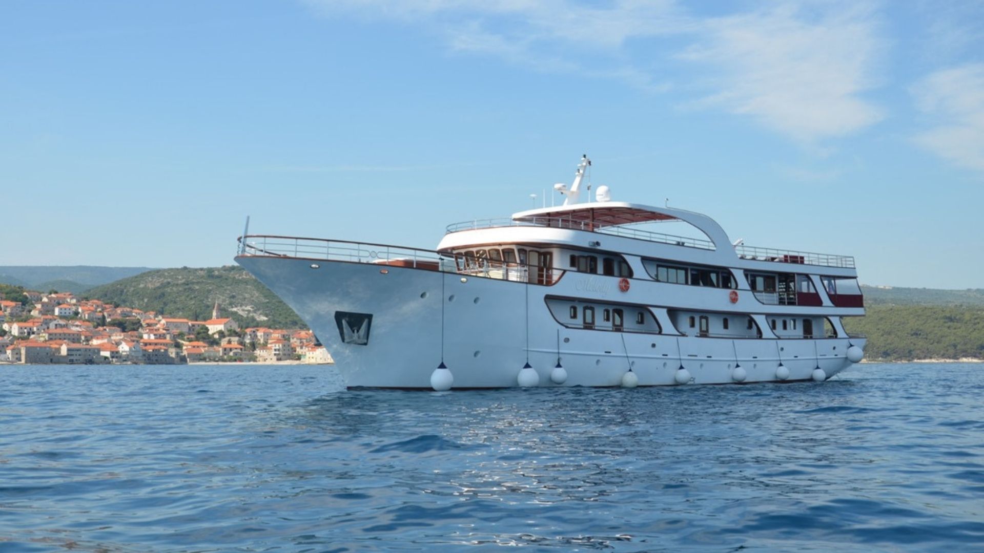 "MELODY", a 2015 Custom 42.14m motor yacht for charter, bow