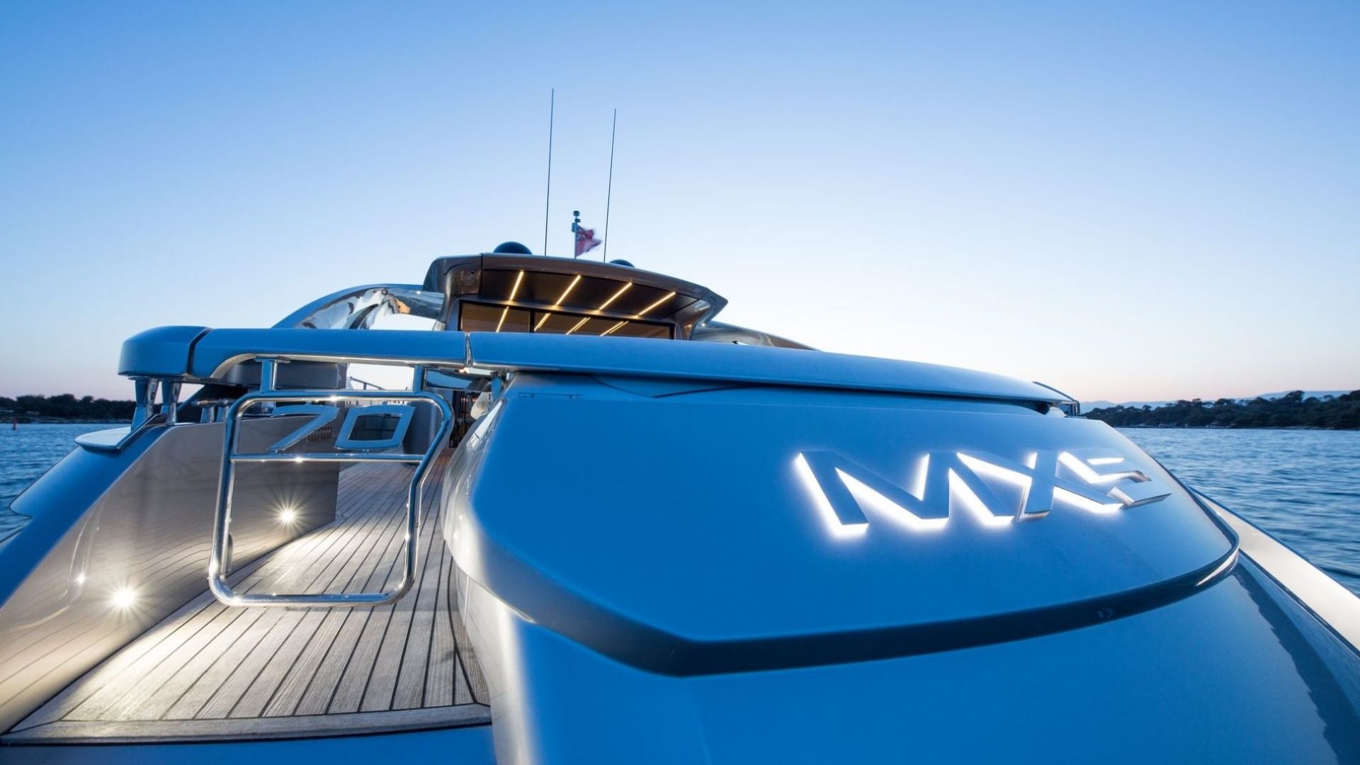 "MX5", a 2016 Pershing Yachts 21.44m motor yacht for charter, foredeck