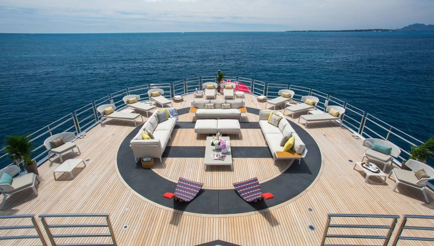 "NAIA", a 2011 Freire 73.6m motor yacht for charter, helipad lounge