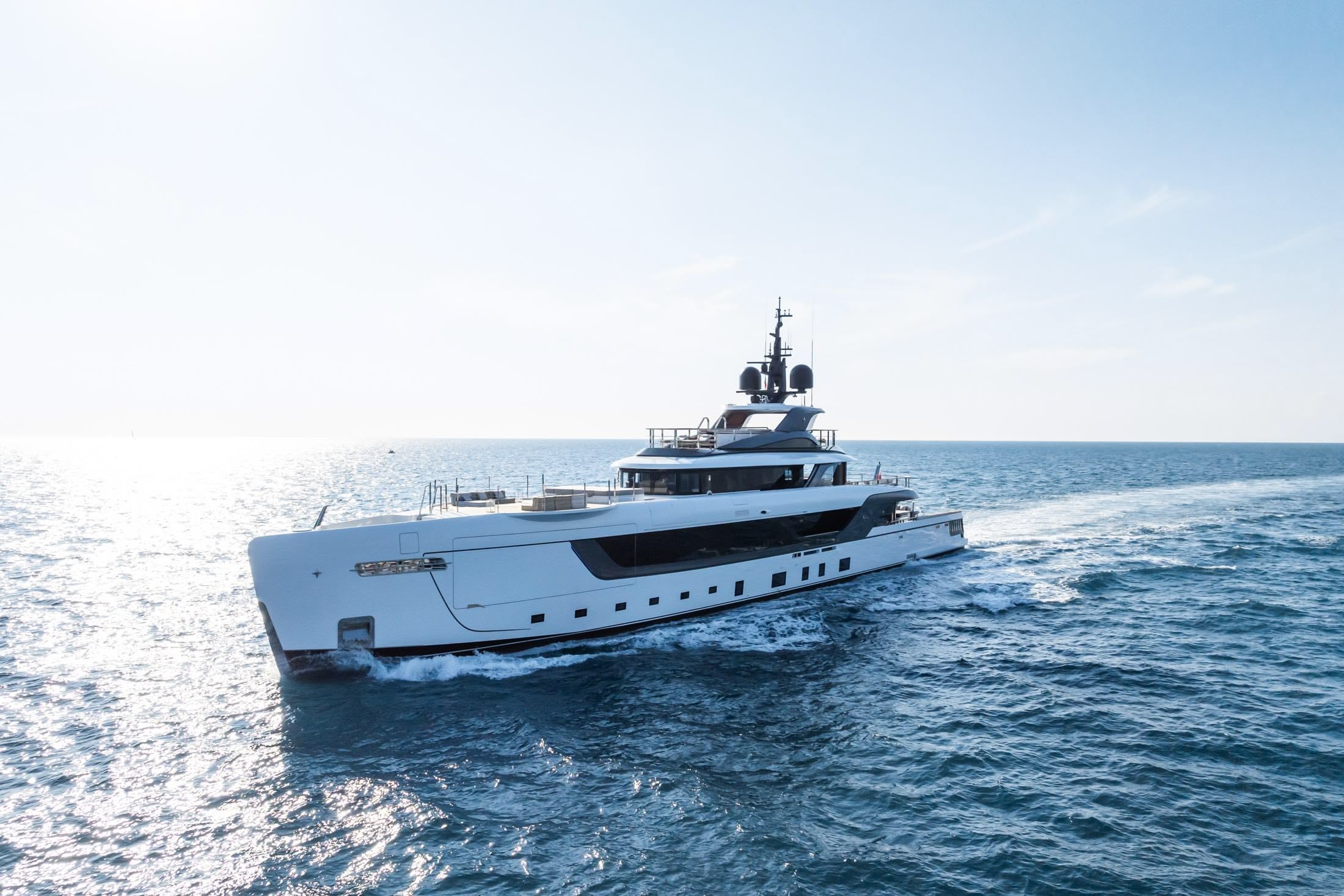 "NAVIS", a 2024 Admiral Yachts 55.2m motor yacht, for sale with Smart Yachts, running
