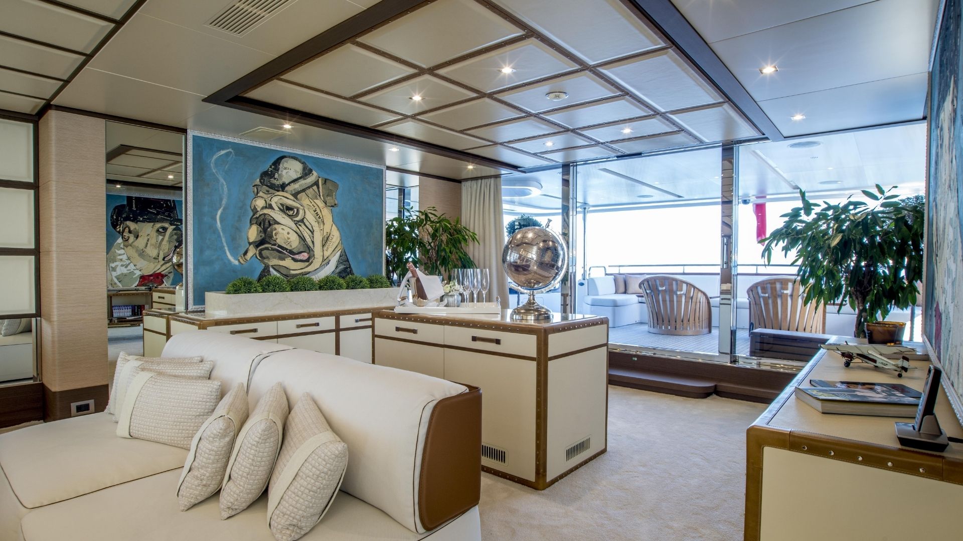 "NELA", a 2014 Benetti 42m motor yacht for charter, main salon