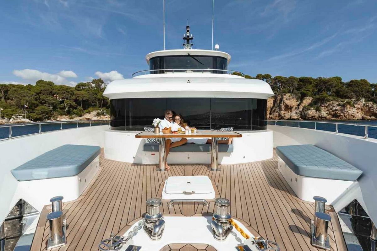 Nomad 95 SUV, a 2027 Nomad Yachts 29.77m motor yacht for sale, bow lounge