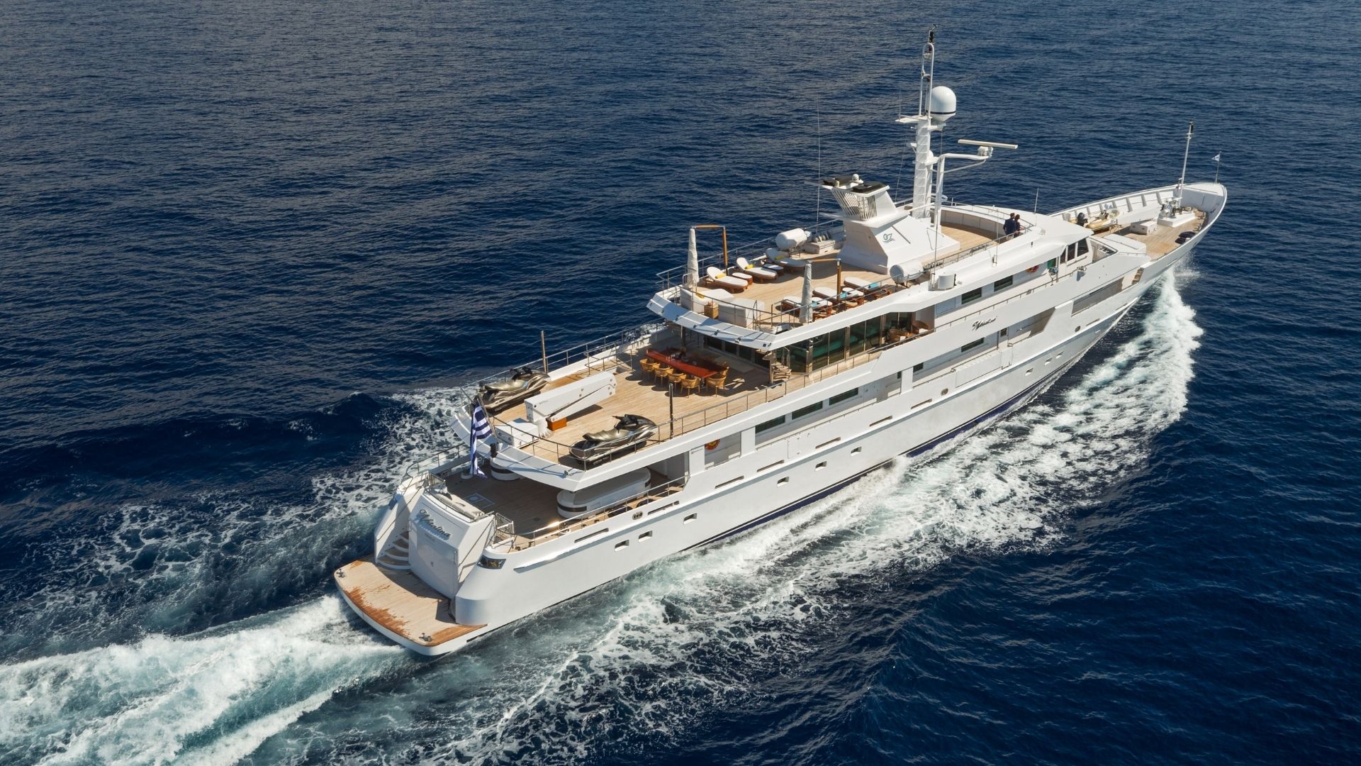 "O'NATALINA", a 1985 Picchiotti 56m motor yacht for charter, running