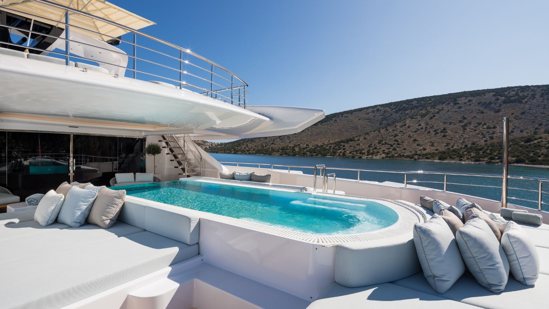 "O'PARI", a 2020 Golden Yachts 95m motor yacht for charter, pool