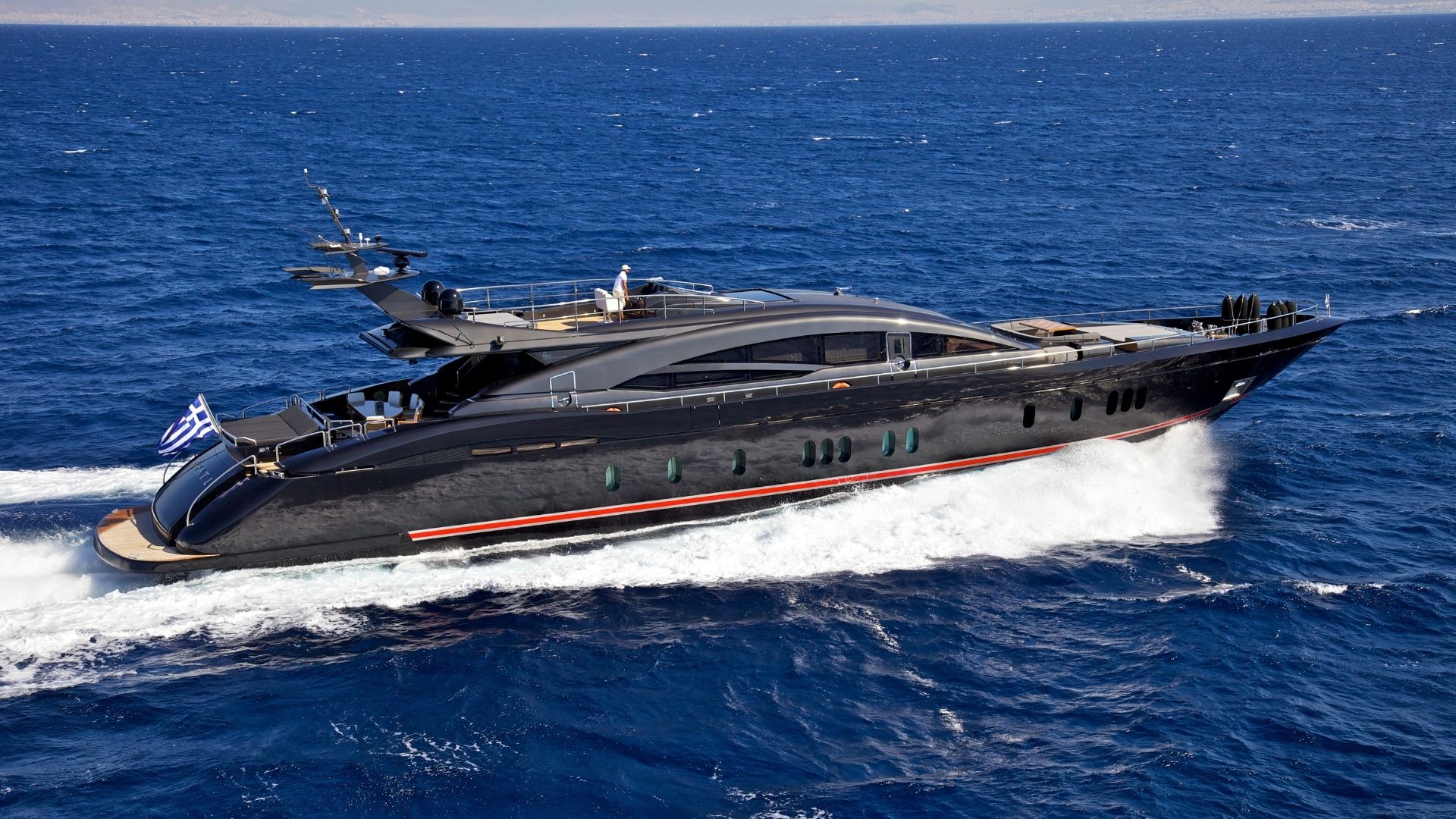 "O'PATI", a 2011 Golden Yachts 39.5m motor yacht for charter, profile starboard
