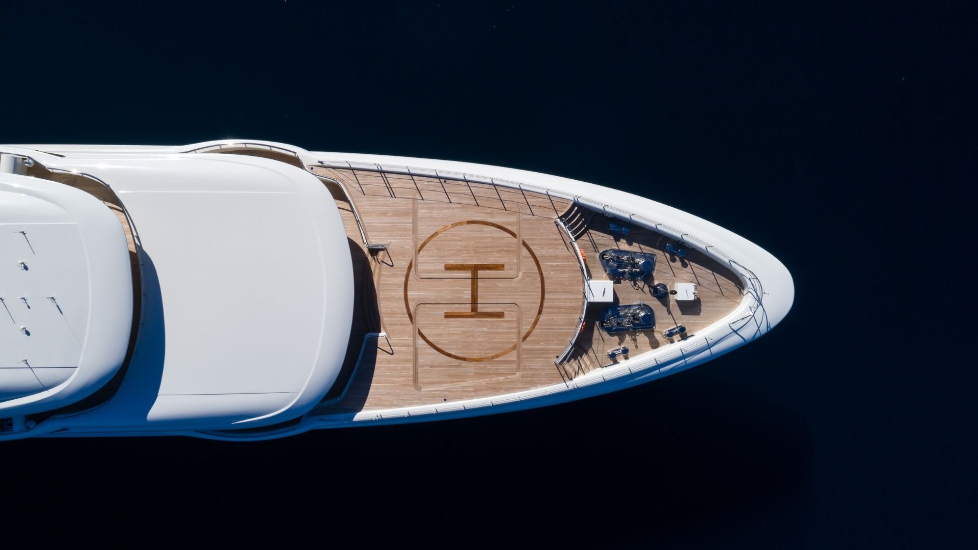 "O'PTASIA", a 2018 Golden Yachts 85m motor yacht for charter, aerial helipad