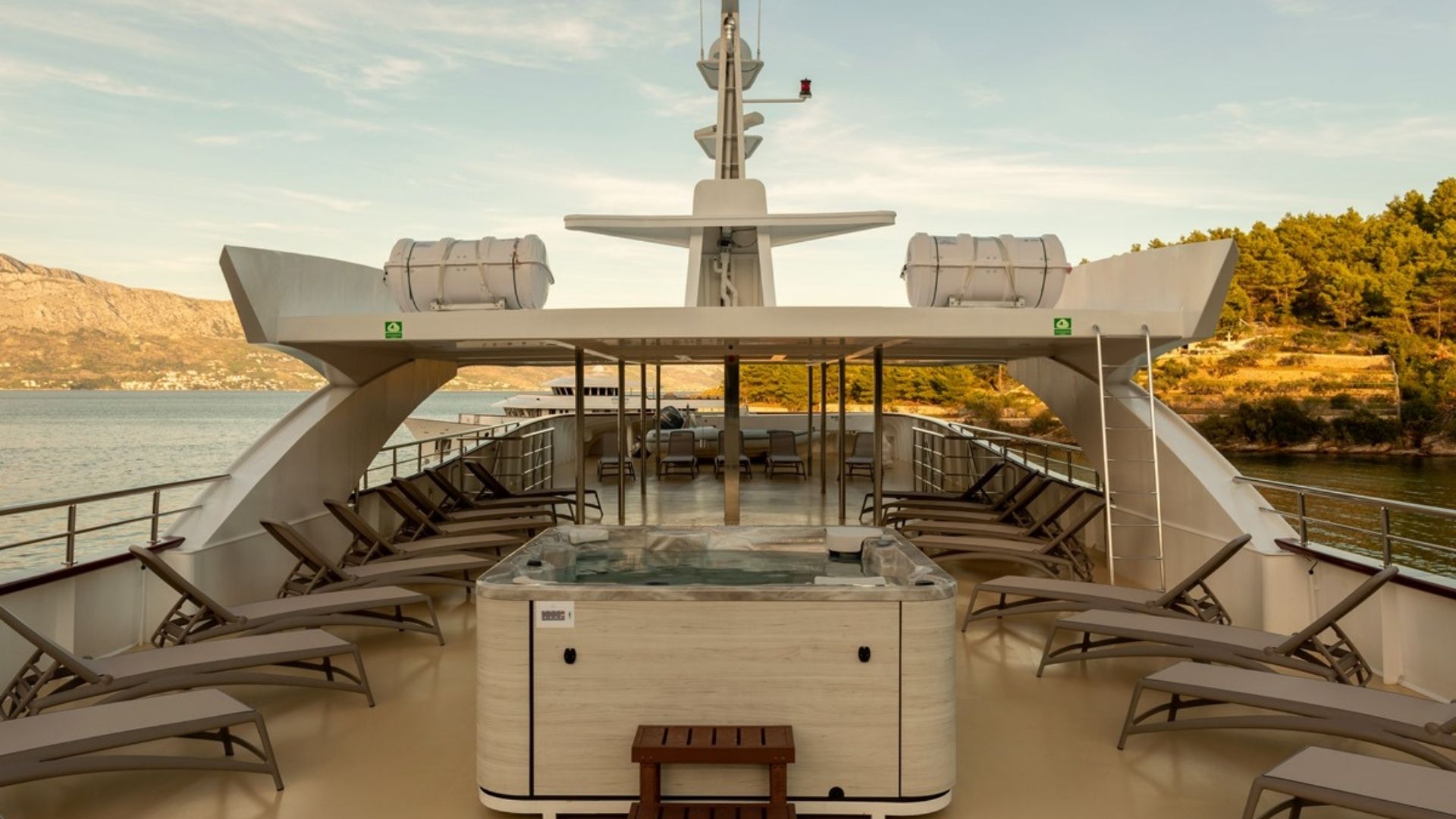"OHANA", a 2020 Custom 49m motor yacht for charter, sundeck jacuzzi