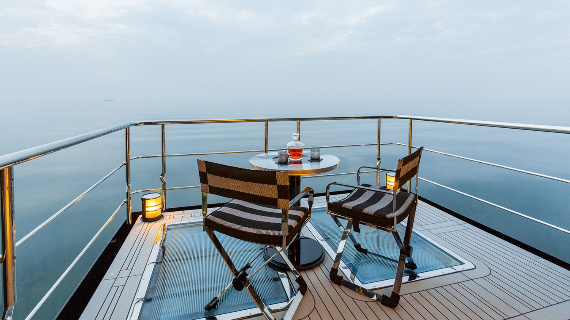 "OKTO", a 2014 ISA Yachts 66.4m motor yacht for charter, master balcony