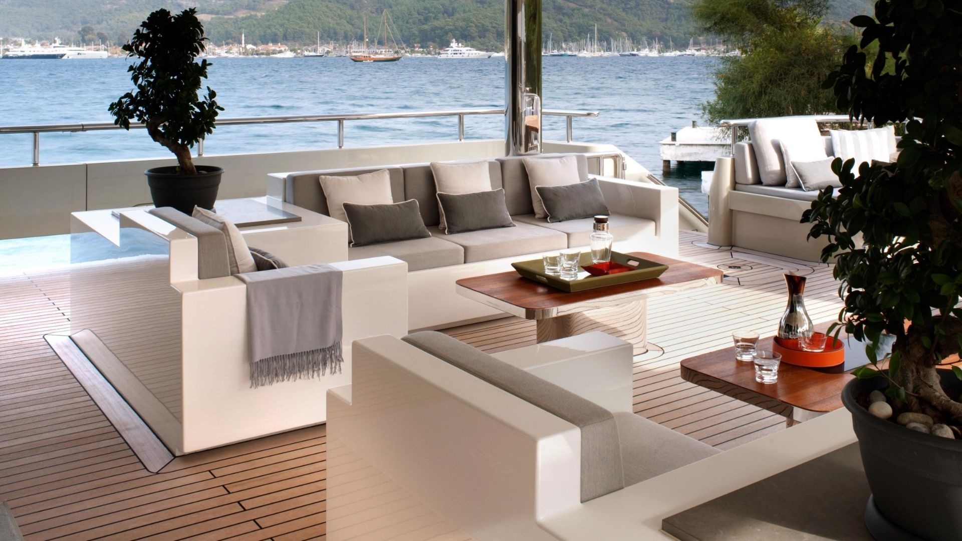 "ORIENT STAR", a 2012 CMB Yachts 47m motor yacht for charter, aft deck