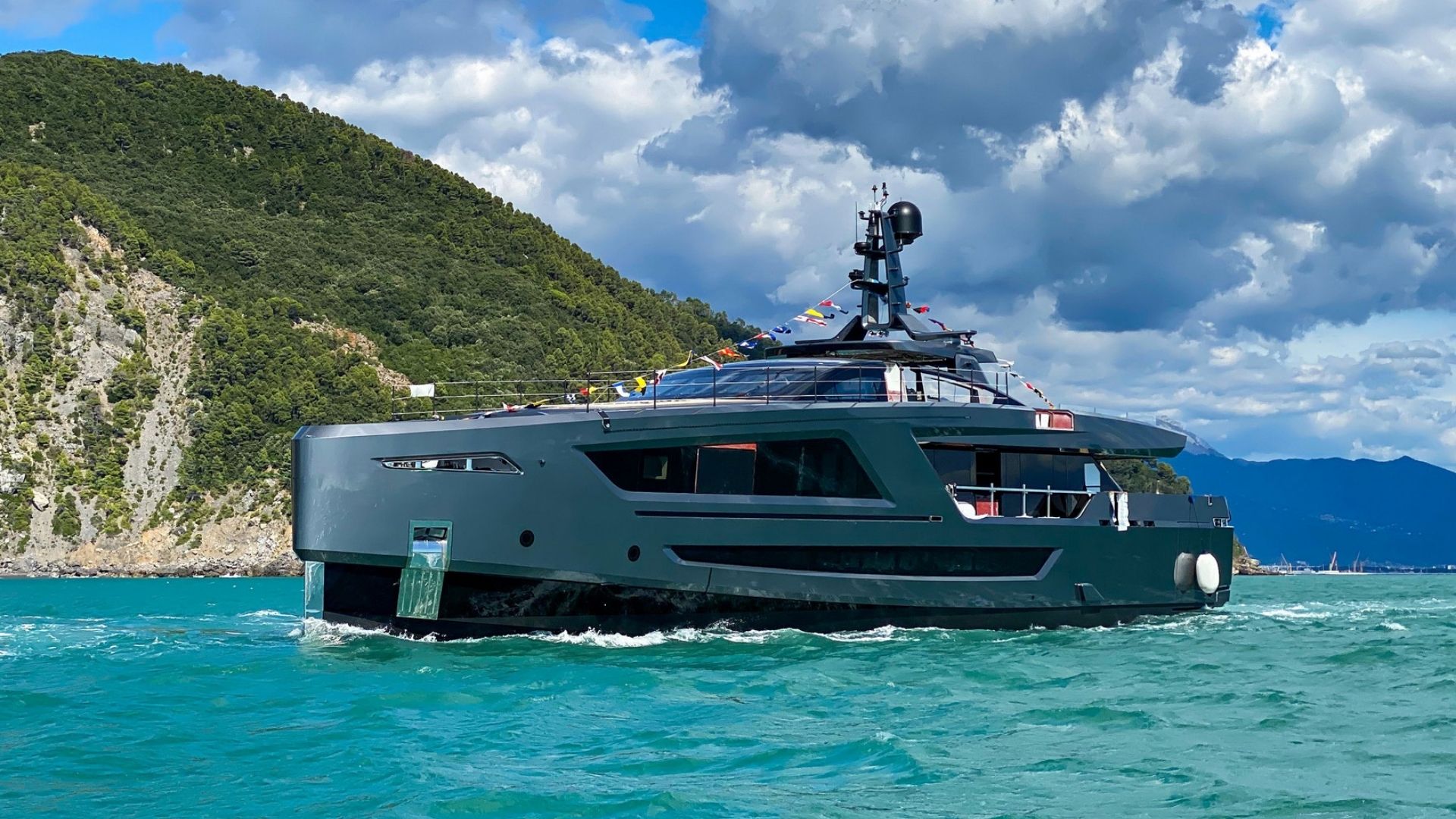 "PANAM", a 2021 Baglietto 39.8m motor yacht for charter, stern