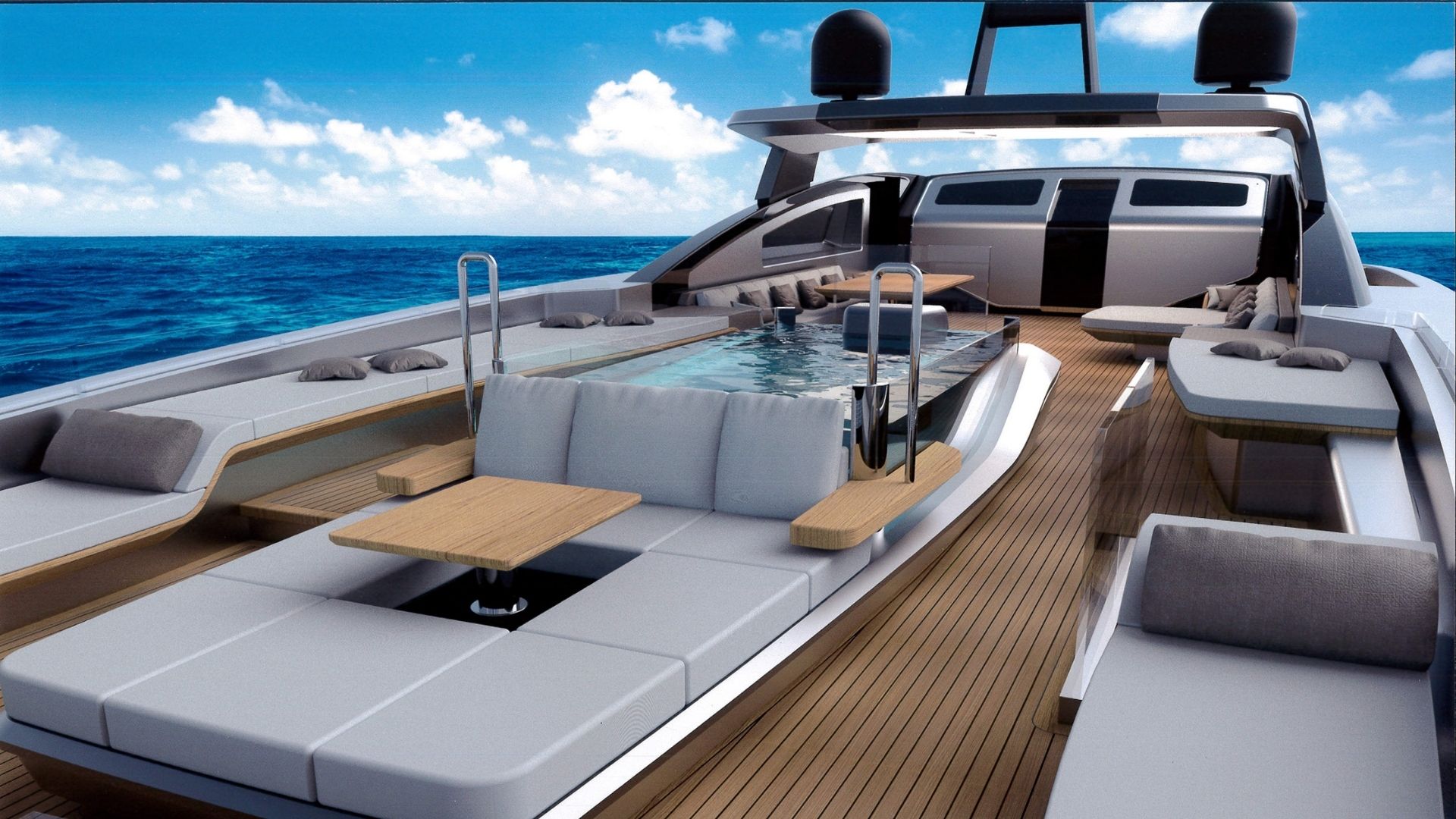 "PANAM", a 2021 Baglietto 39.8m motor yacht for charter, flybridge pool