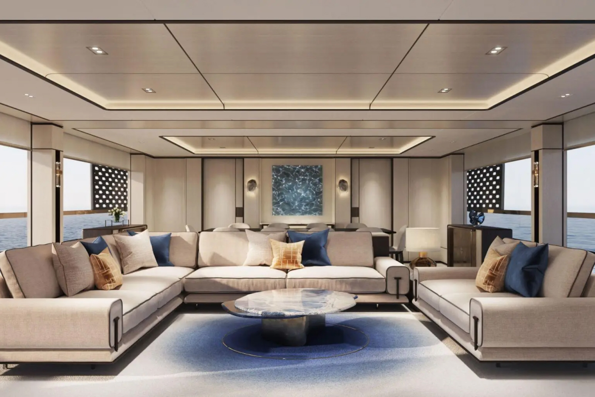 PANORAMA 50, a 2030 Admiral Yachts 50m motor yacht for sale, main salon