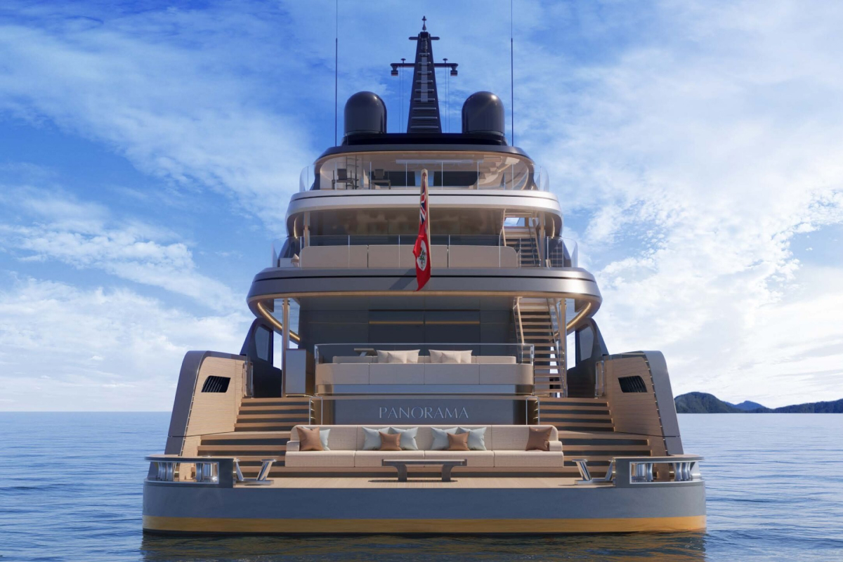 PANORAMA 53, a 2030 Admiral Yachts 53m motor yacht for sale, stern