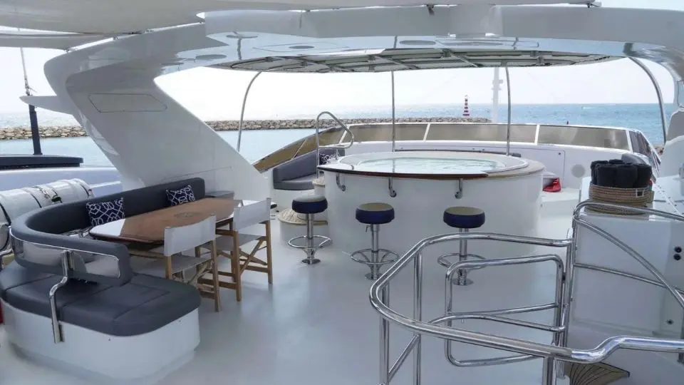 "PAPAITO", a 2009 Benetti 37m motor yacht for charter, flybridge bar