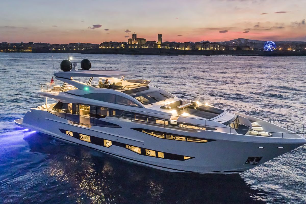 PEARL 95, a 2026 Pearl 29.2m motor yacht for sale, night