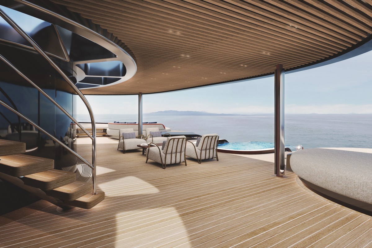 PERINI NAVI 48 CAT, a 2028 Perini Navi 48m catamaran for sale, aft deck