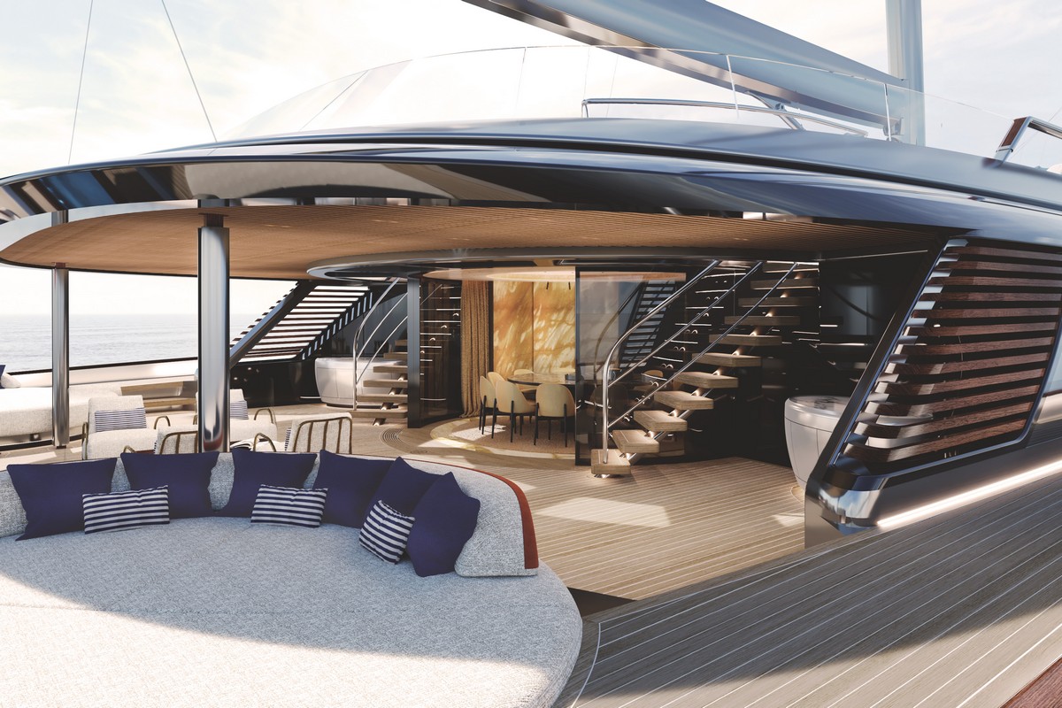 PERINI NAVI 48 CAT, a 2028 Perini Navi 48m catamaran for sale, aft deck