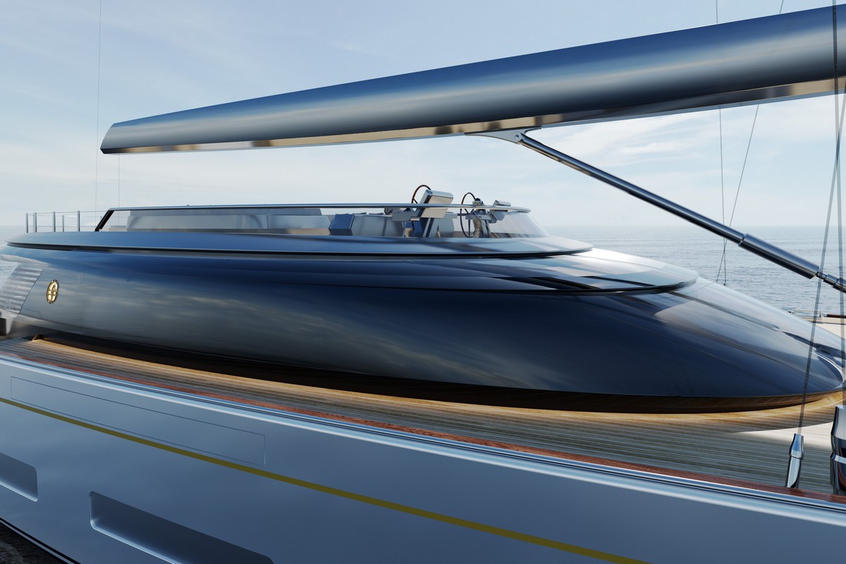 PERINI NAVI 48 CRUISE SLOOP, a 2028 Perini Navi 48m sailing yacht for sale, at anchor