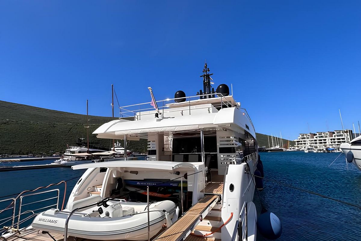 "PITERLAND II", a 2019 Gulf Craft 33.05m motor yacht for sale, swim platform