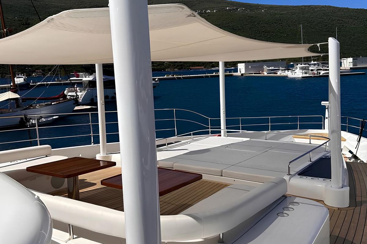 "PITERLAND II", a 2019 Gulf Craft 33.05m motor yacht for sale, bow lounge