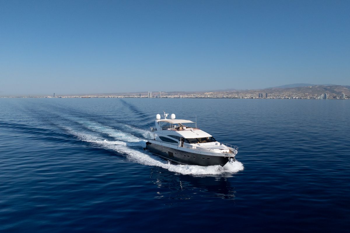 PRINCESS 85, a 2010 25.93m motor yacht for sale, aerial