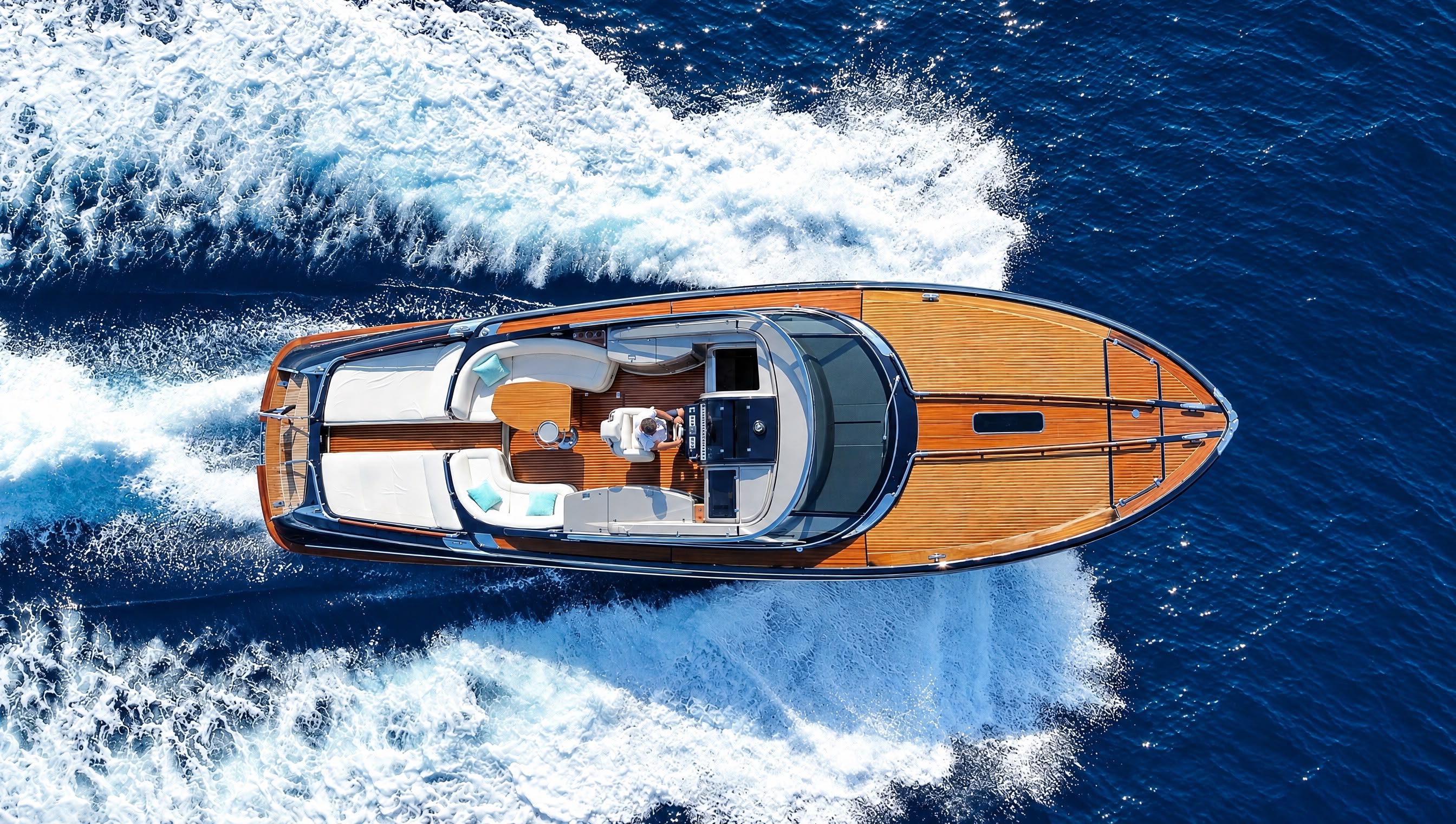 "RIVA 44 RIVARAMA", a 2011 Riva 13.4m motor yacht for sale, aerial