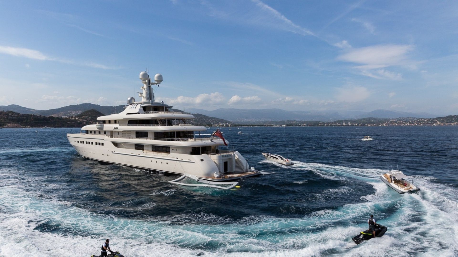 "ROMEA", a 2015 Abeking & Rasmussen 81.8m motor yacht for charter, profile port