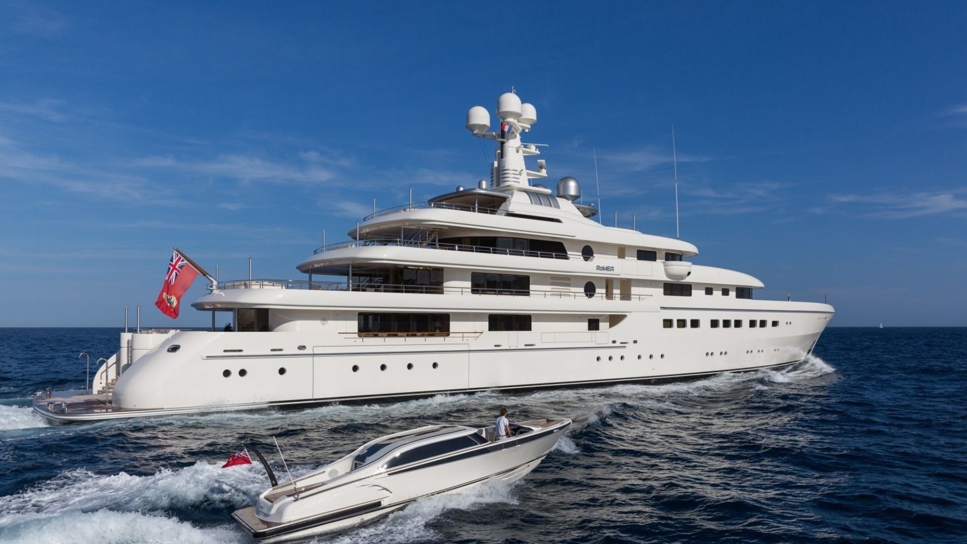"ROMEA", a 2015 Abeking & Rasmussen 81.8m motor yacht for charter, profile starboard