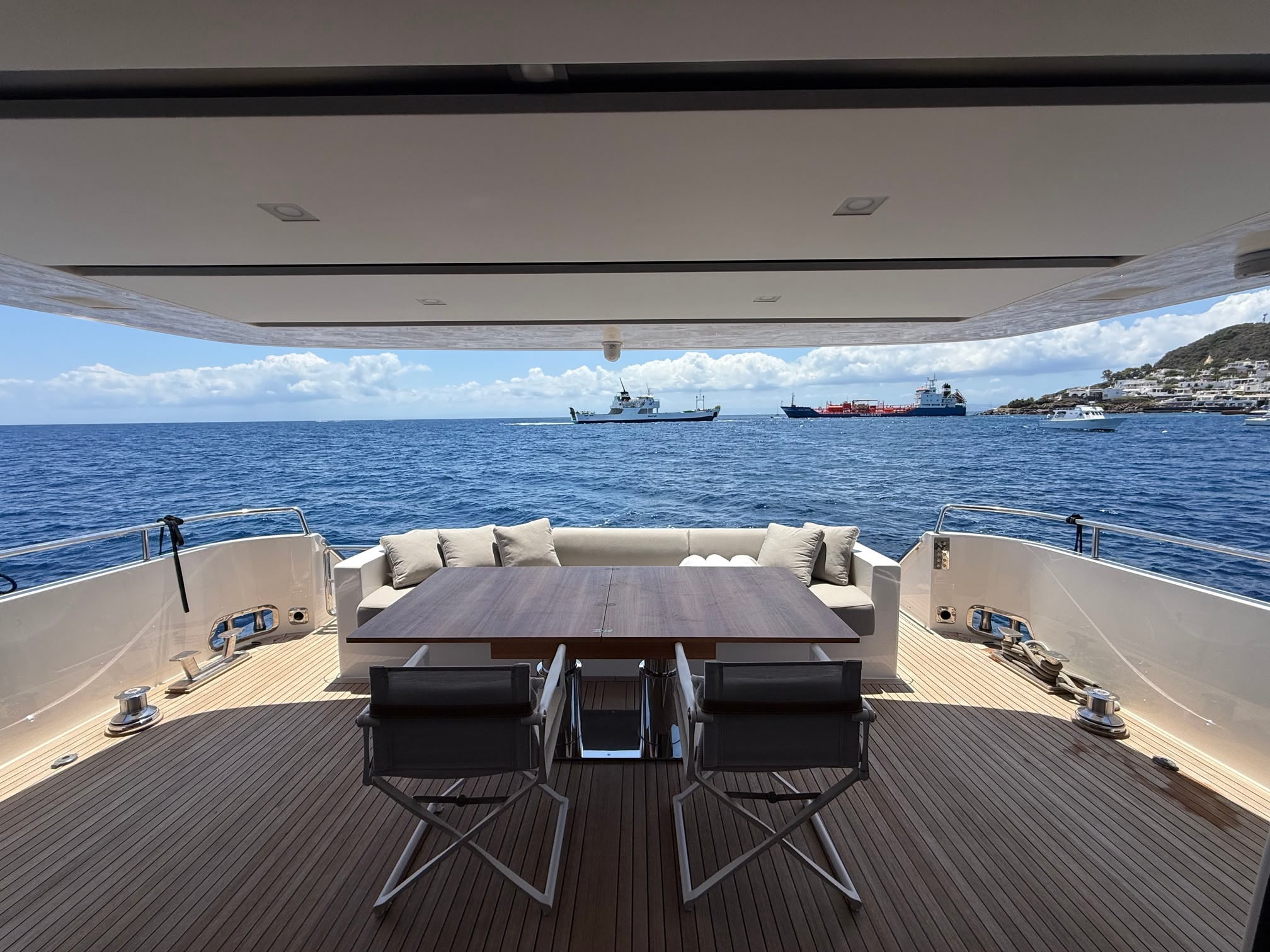 SANLORENZO SL86, a 2018 Sanlorenzo 26.76m motor yacht for sale with Smart Yachts, aft deck dining