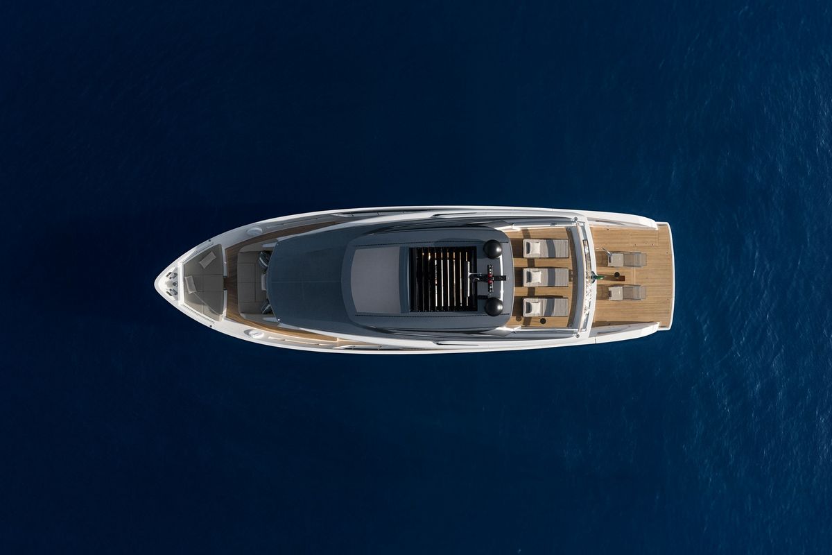 SANLORENZO SX 76, a 2025 Sanlorenzo 23.75m motor yacht for sale, aerial