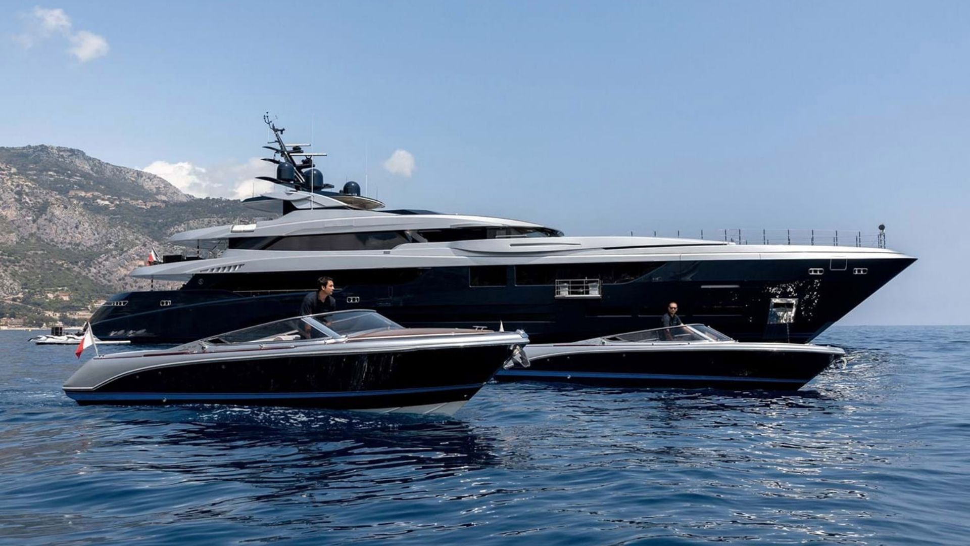 "SARASTAR", a 2017 Mondomarine 60.2m motor yacht for charter, at anchor