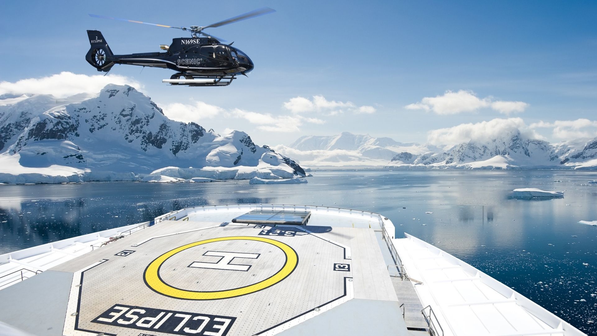 "SCENIC ECLIPSE", a 2018 Uljanik 168m motor yacht for charter, helipad