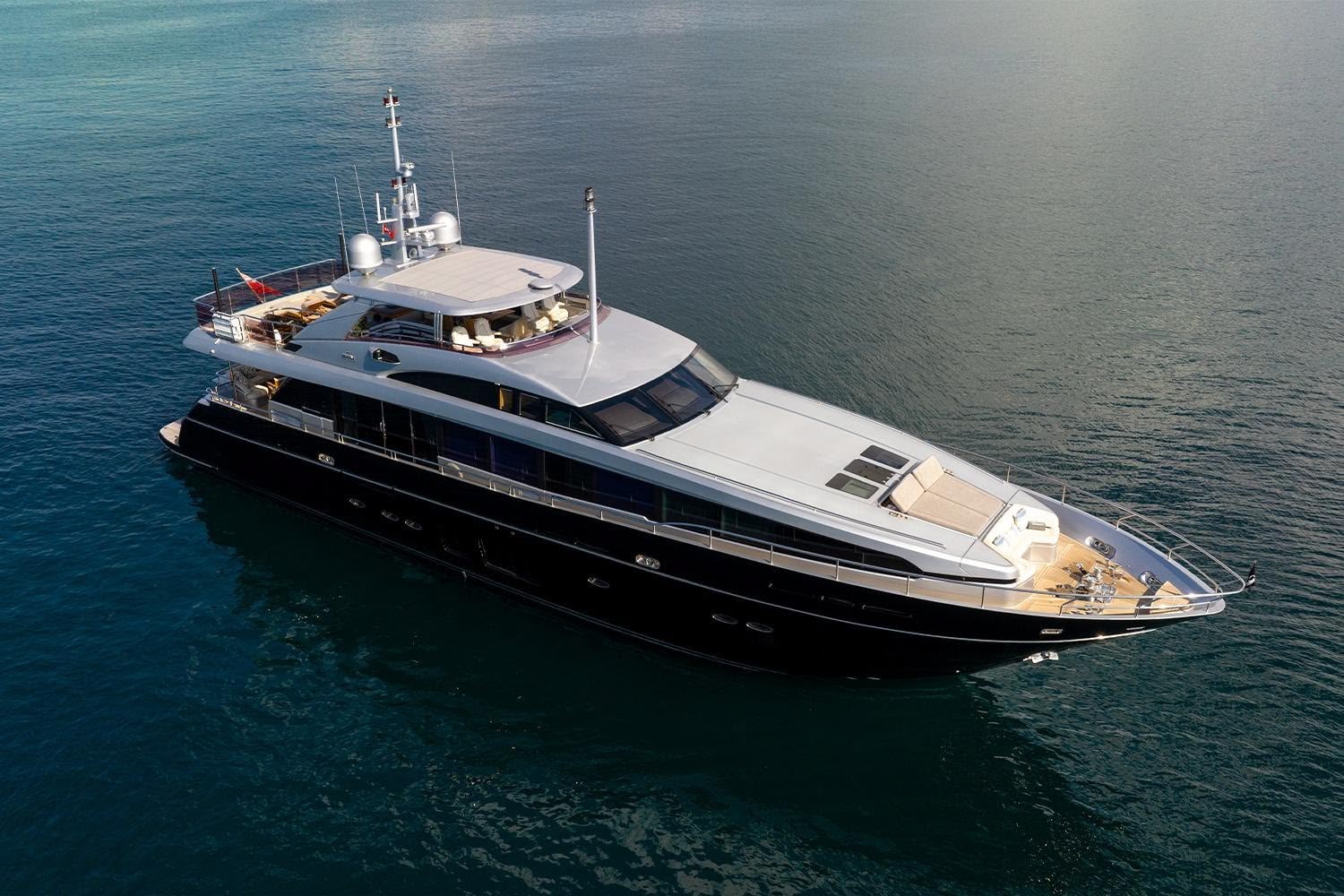 SEABEACH, a 2013 Princess 32m motor yacht for sale with Smart Yachts, aerial