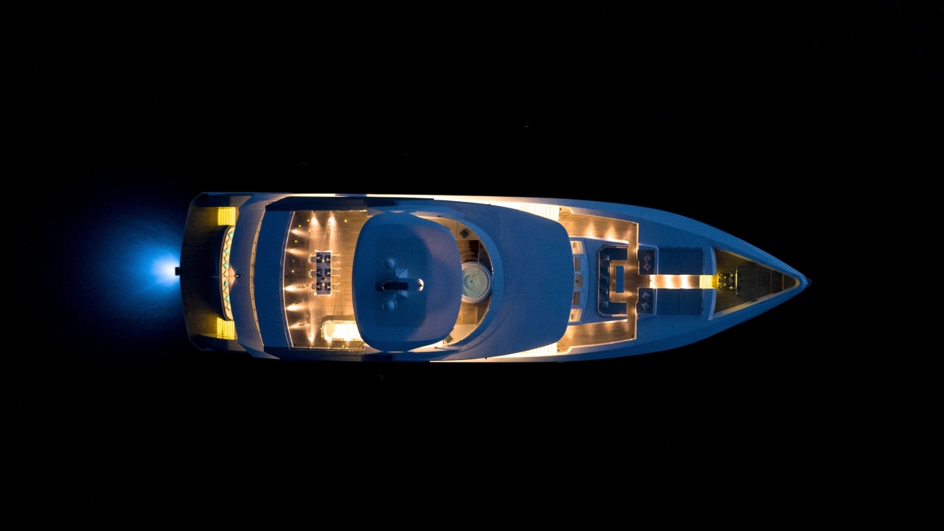 "SEAREX", a 2018 T.A. Maldives 38m motor yacht for charter, night