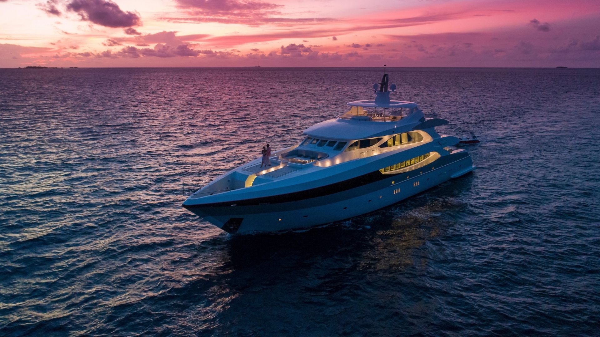 "SEAREX", a 2018 T.A. Maldives 38m motor yacht for charter, at anchor
