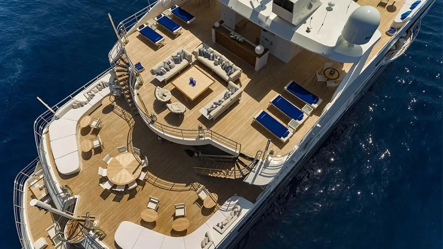 "MARQUISE", a 2004 Austal 72m motor yacht for charter, aerial