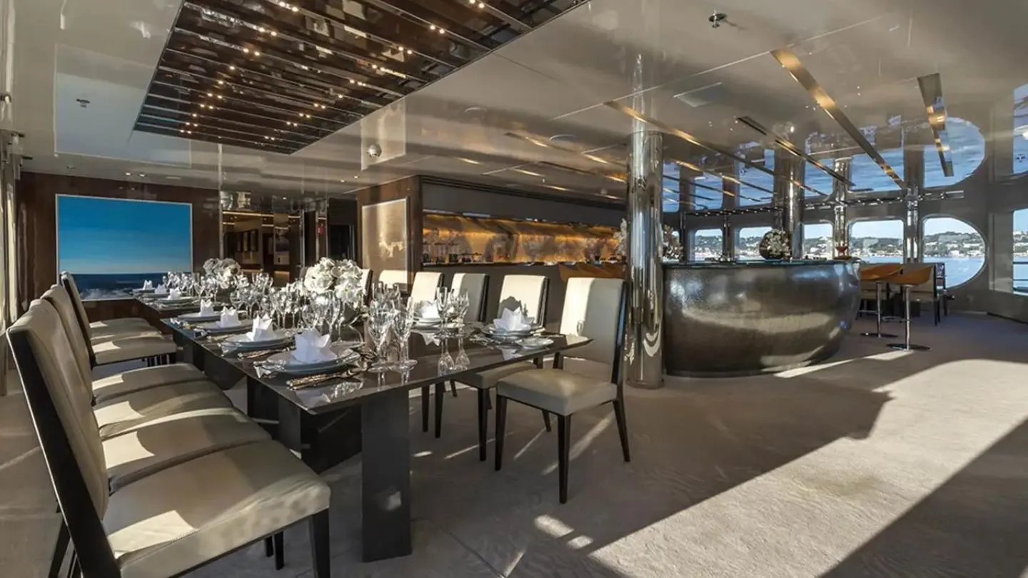 "MARQUISE", a 2004 Austal 72m motor yacht for charter, dining